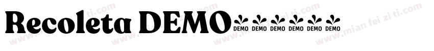 Recoleta DEMO字体转换